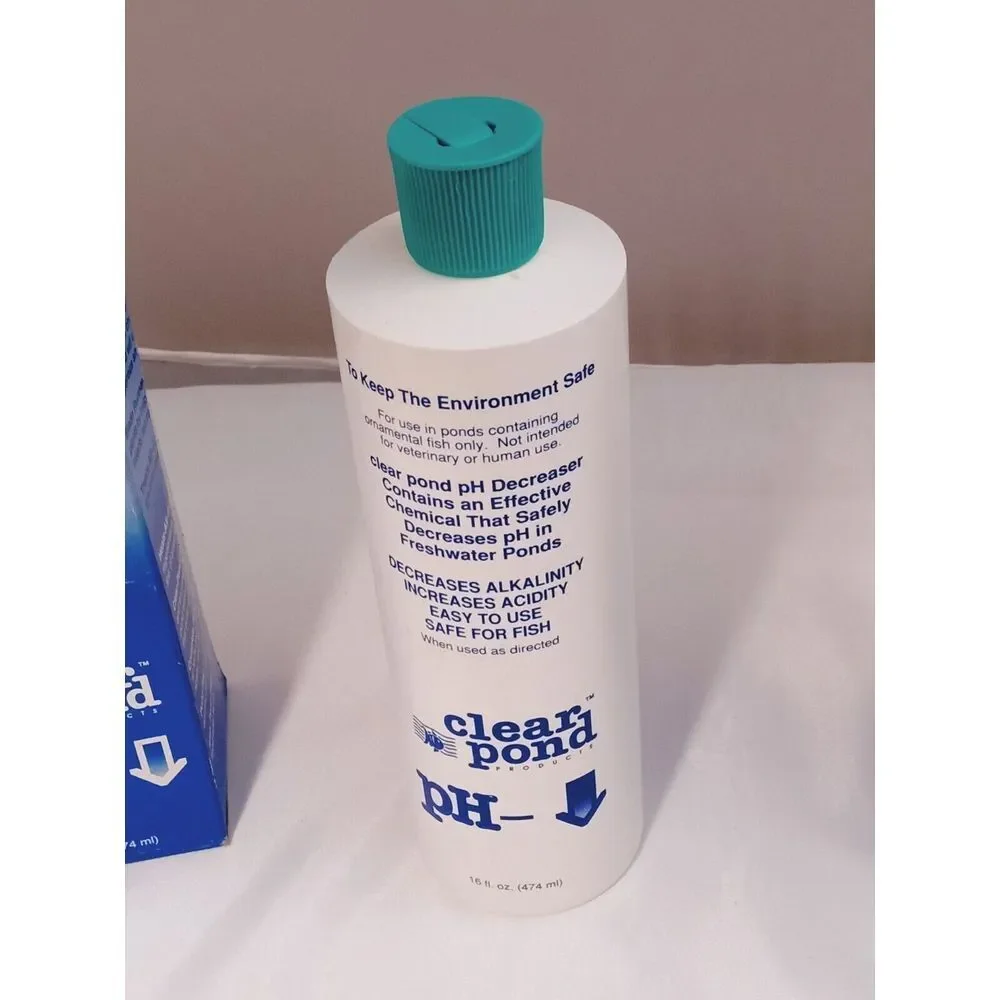 2 - CLEAR POND PH DOWN‎ Pond Water PH Reducing Solution 16-Ounce Bottle, White